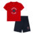 Converse Set T-shirt en shorts rood/blauw