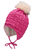 Cappello pom pom struttura rosa