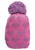 Sombrero de pompones rosa