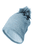Pom pom pom hatt glittereffekt silver melange