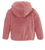 Hooded fleece jas roze