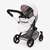Design Passeggino duo per bambole Xeo rosa/grigio