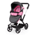 Design Carrozzina per bambole Combi Xeo nero/rosa