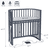 Boxspring Beistellbett Comfort Plus schiefergrau lackiert