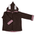Veste en laine foulée Räuber&Komplizen chevreuil marron/rose