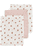 Paquete de 3 paños de muselina Mini Panther Soft Pink