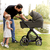 Kinderwagen FX4 Life met handrem - olijf bloemen