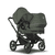 Poussette double côte à côte Donkey 5 Duo complète Black/Forest Green