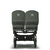 Zwillingswagen Donkey 5 Twin Complete Black/Forest Green Inklusive Gratis Erweiterungsset