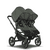 Zwillingswagen Donkey 5 Twin Complete Black/Forest Green Inklusive Gratis Erweiterungsset