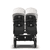 Passeggino gemellare Donkey 5 Twin Complete - nero/bianco