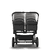 Passeggino gemellare Donkey 5 Twin Complete - nero/bianco