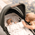 Baby Nest per navicella - nero/beige con pois