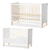 Lit à barreaux NICO bois blanc 124x66 cm