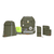 Set zaino scuola Flexy Unique olive, 7 pezzi