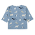 Shirt sea blue gemustert