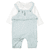 Strampler+Shirt aqua sky gestreift