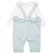 Strampler+Shirt aqua sky gestreift