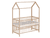 Lit cabane enfant Micky vernis naturel 60x120 cm