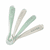 Cuillère bébé 1er âge 8 mois+ silicone gris velours/vert sauge lot de 4