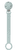 Catenella ciuccio Scallop in silicone, jade