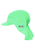 Peaked Cap kaulasuojalla Medium Green