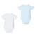 Body incrociato 2 pz, bianco/azzurro