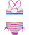 UV-Schutz Bikini Ringel pink