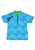 Kurzarm-Schwimmshirt Dino blau