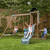 Aire de jeux enfant balançoire toboggan Wilderness Point bois F29600E