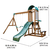 Aire de jeux enfant balançoire toboggan Wilderness Point bois F29600E