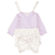 Romper+tröja pearl white mönstrad