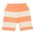 Sweatbermudas orange gestreept