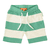 Sweatbermudas emerald gestreift