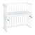 Midi Beistellbett weiß mit Matratze Classic Cotton Soft