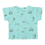 T-shirt water blauw gedessineerd