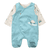 romper+shirt waterblauw