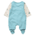 romper+shirt waterblauw