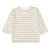 Shirt warm white gestreept