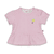 Maglia a maniche corte Peplum Cotton Candy, rosa