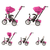 Driewieler 6 in 1 Trike Fuchsia