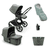 Poussette duo combinée 2en1 Fox 5 accessoires Black/Forest Green