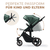 Poussette duo combinée 2en1 PRIME 2 Dark Green