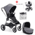 baby jogger Kinderwagen City Sights inkl. Babywanne Dark Slate und Wetterschutz