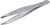 Pinzetta con spingi cuticole, inox satinato 9 cm