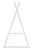 Lettino montessori a forma di tenda - skjuly 70 x 140 cm bianco