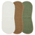 MEYCO Burp Cloths Terry Off white /Toffee/ Forest Green , 53 x 20 cm