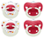 Signature Night Ciuccio in silicone, 0-6 mesi, rosso, 4 pezzi