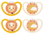 NUK Manichino Space in silicone misura 3, leone/sole 4 pezzi