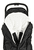 Chancelière pour poussette universelle 6-24 mois black doublure polaire white